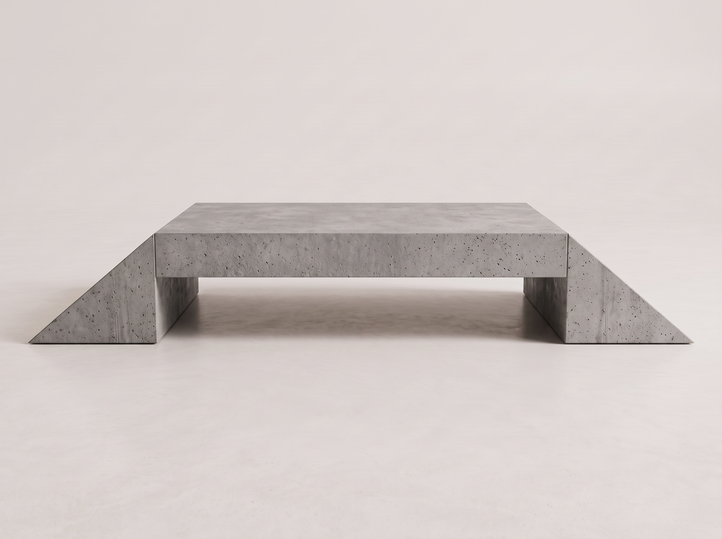 Bastion table in raw cement
